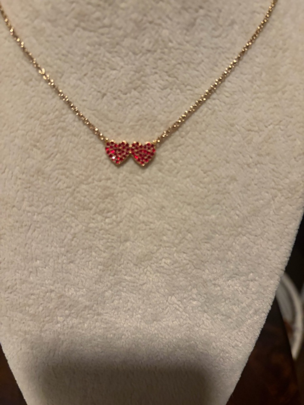 Kate Spade Red Double Heart Necklace